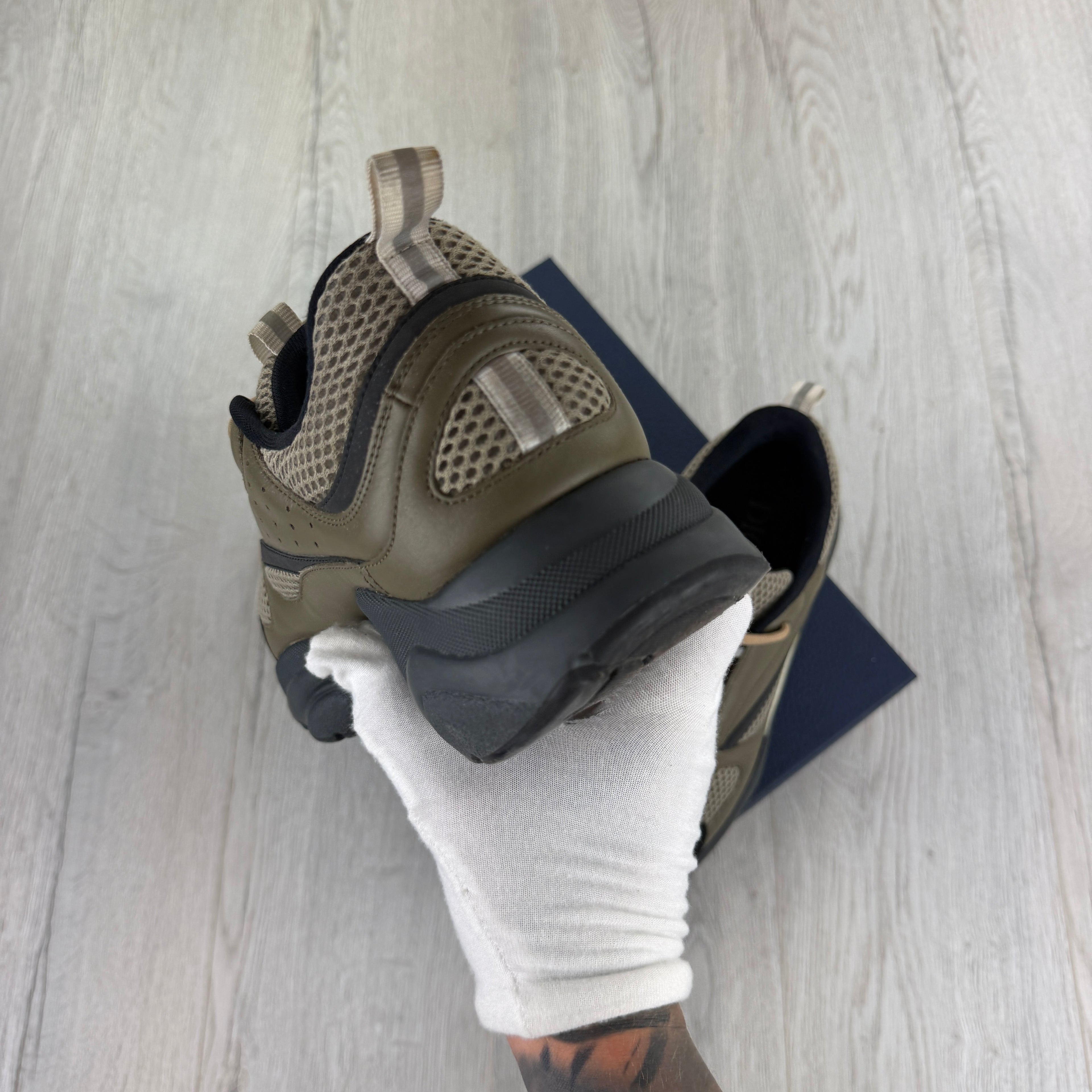 Dior B22 Men’s Khaki Grey Runners - 44 (Fit 9/9.5)
