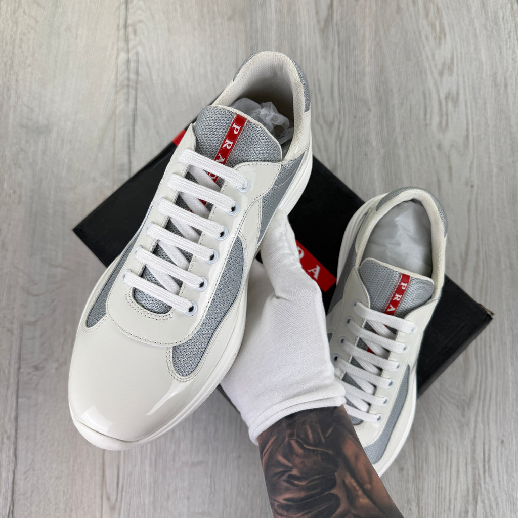 Prada Cups Men’s White Trainers - Uk 11