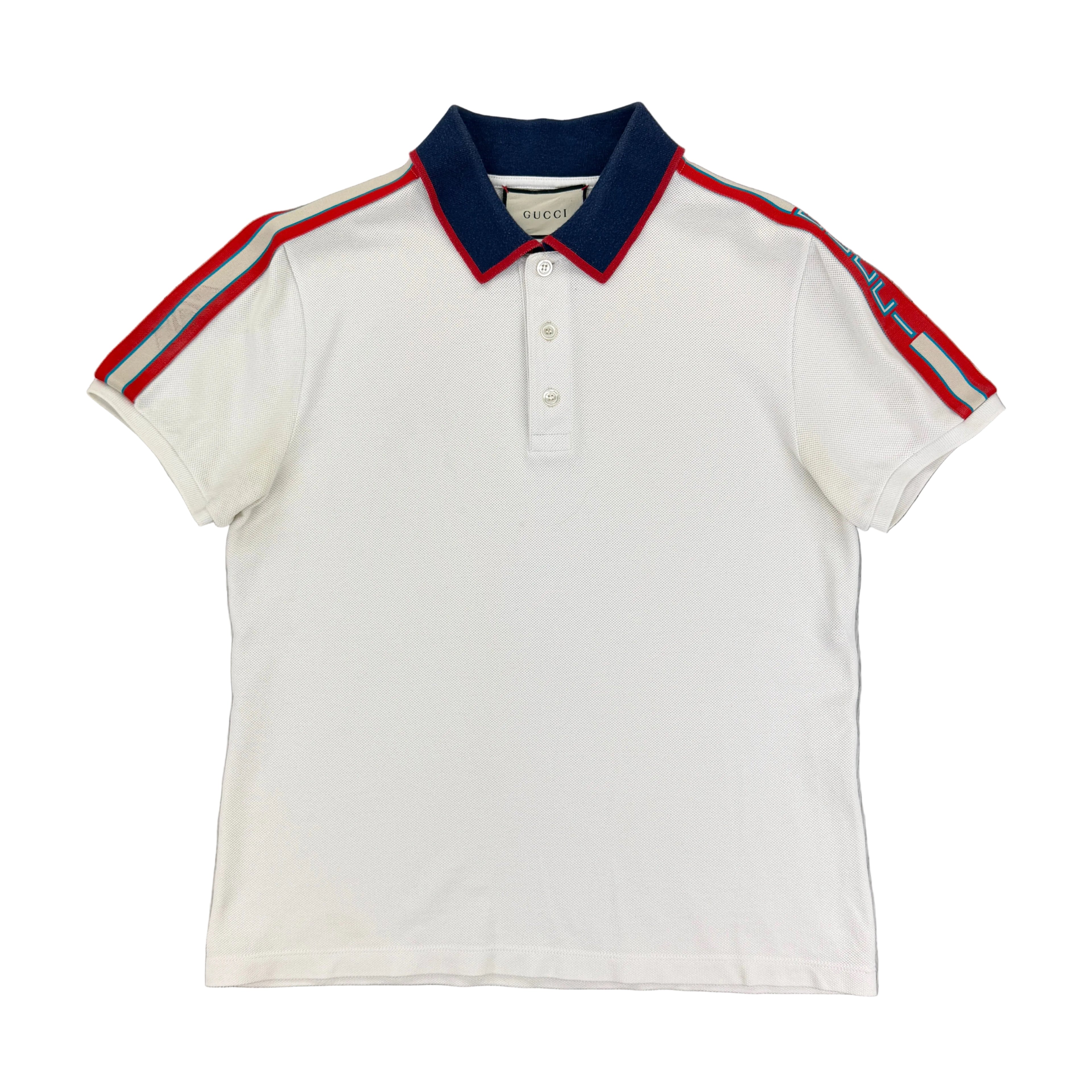 Gucci Men’s White Short Sleeve Polo - Small