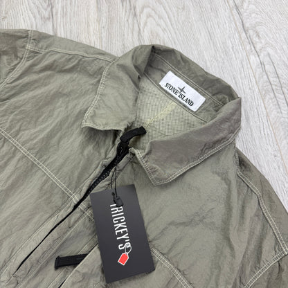 Stone Island Men’s Metal Nylon Zip-up Overshirt - Small