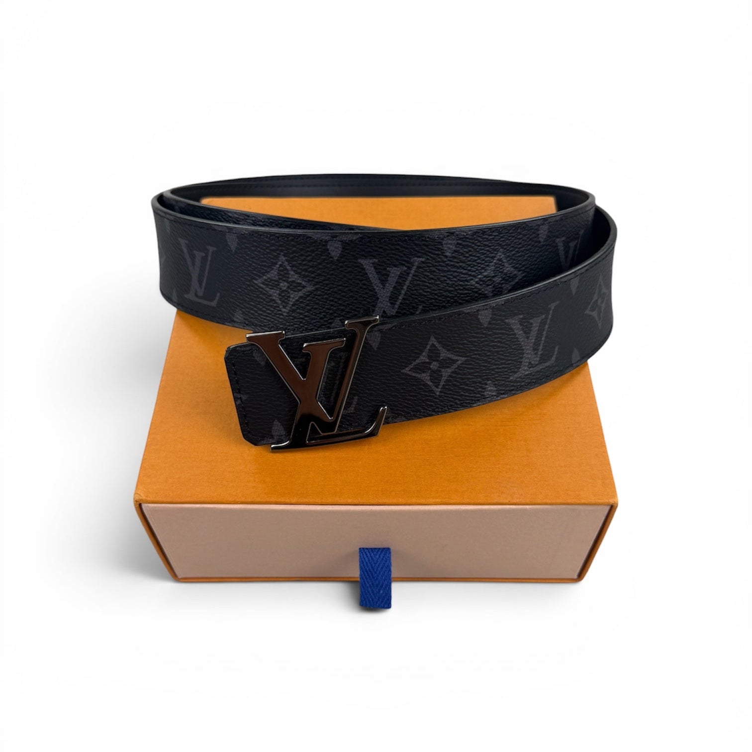 Louis Vuitton Men’s Black Leather Monogram Belt - 110 (34-38)
