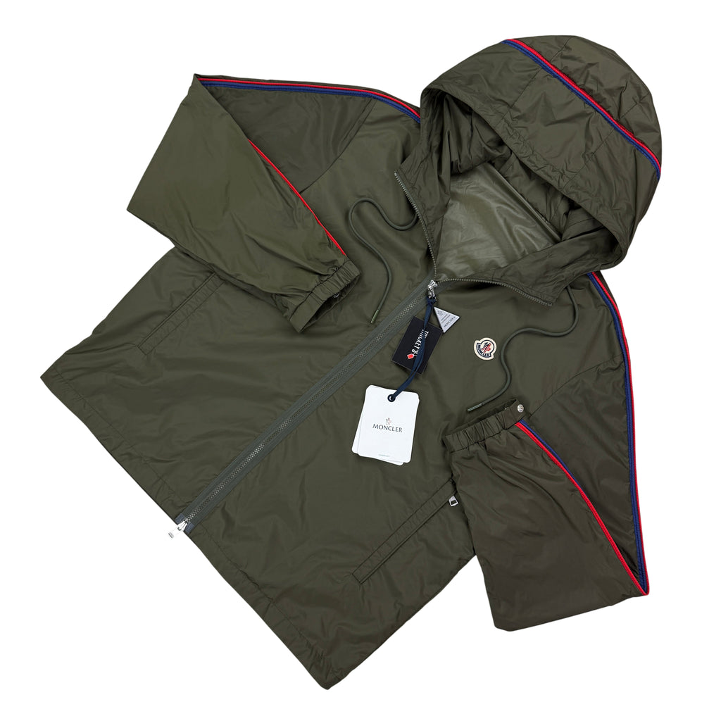 Moncler Men’s Hattab Khaki Zip-up Windbreaker Jacket - Size 5