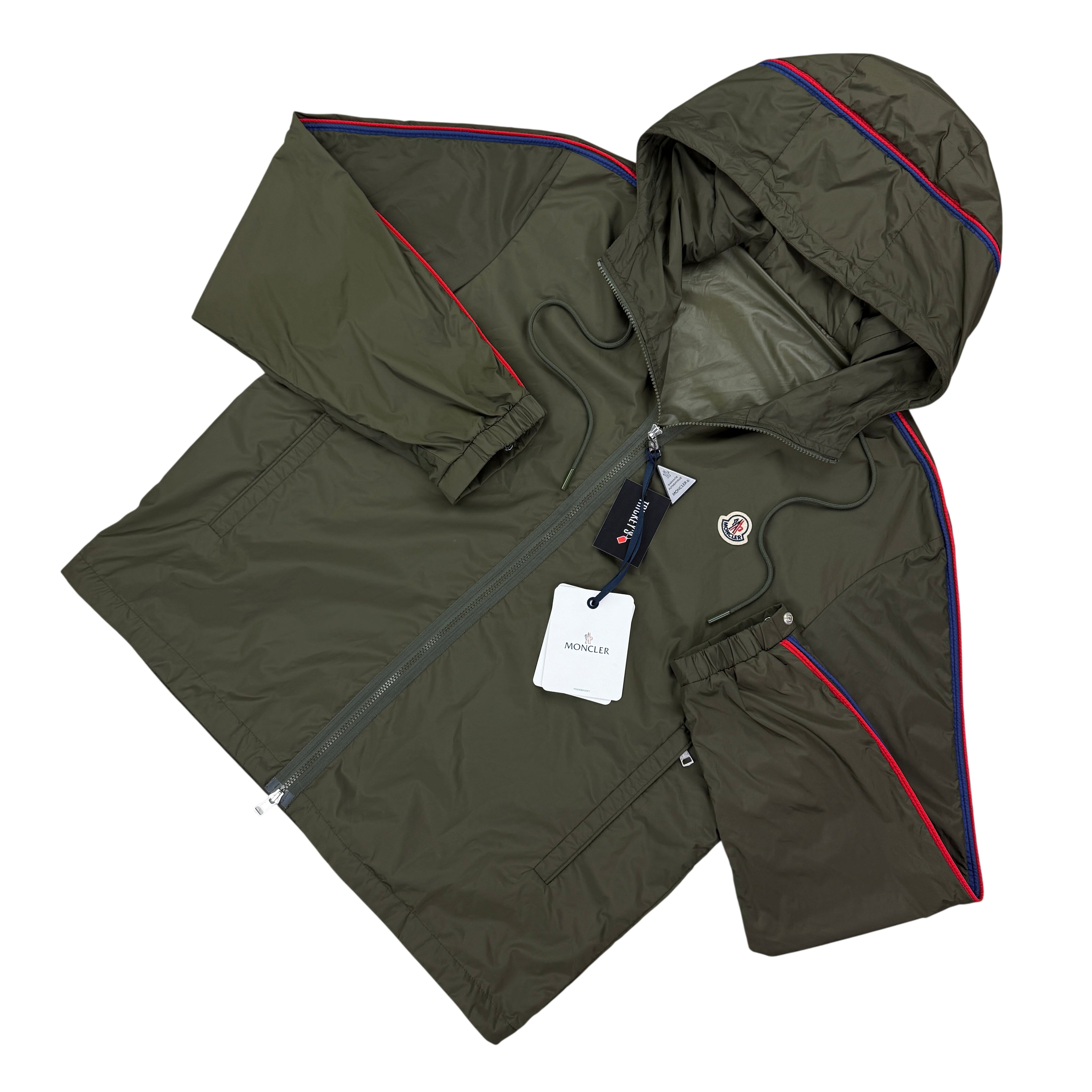 Moncler Men’s Hattab Khaki Zip-up Windbreaker Jacket - Size 5