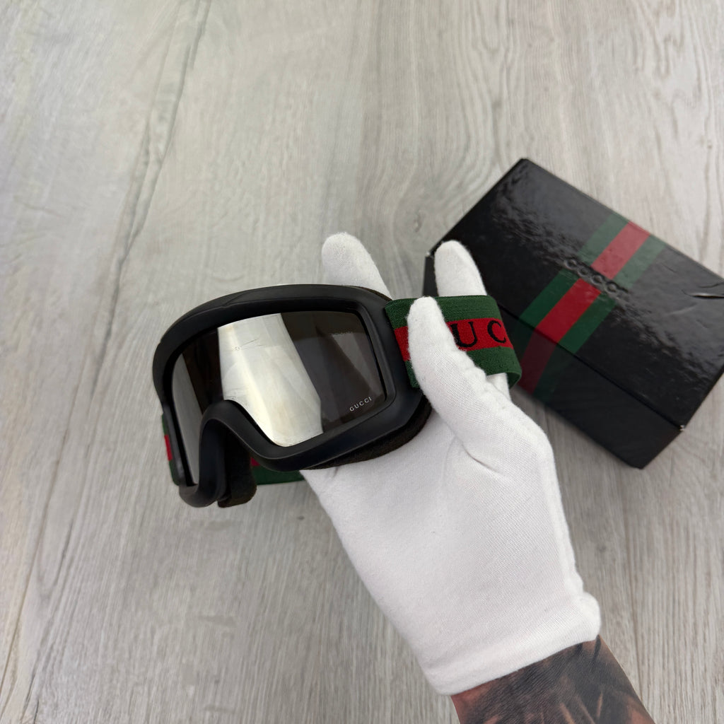 Gucci GG Stripe Ski Goggles