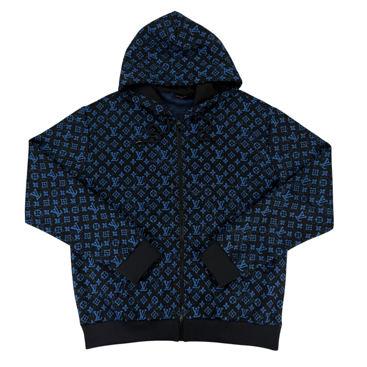 Louis Vuitton Men’s Blue Monogram Zip Up Hoodie - Large (Fits XL)
