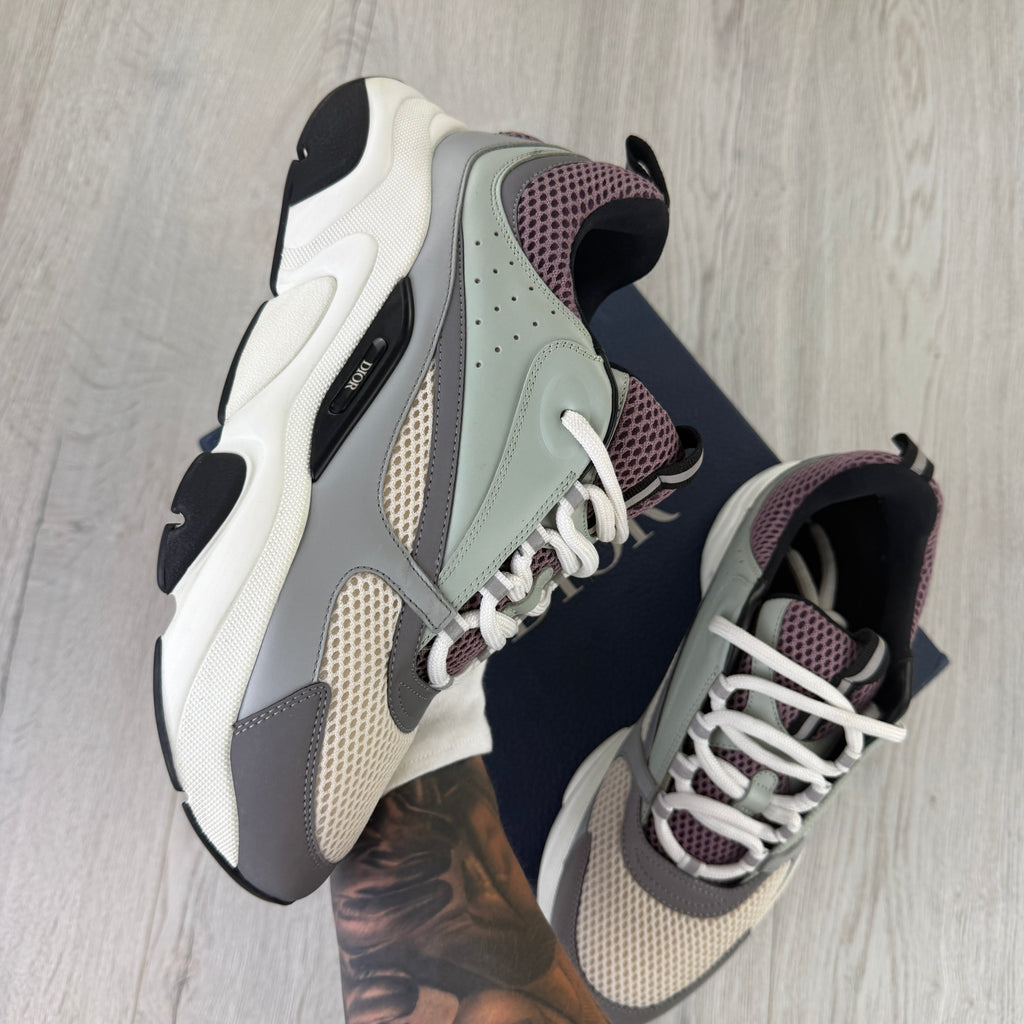 Dior B22 Men’s Lavender & Grey Trainers - 43 (Fit Uk 8.5)