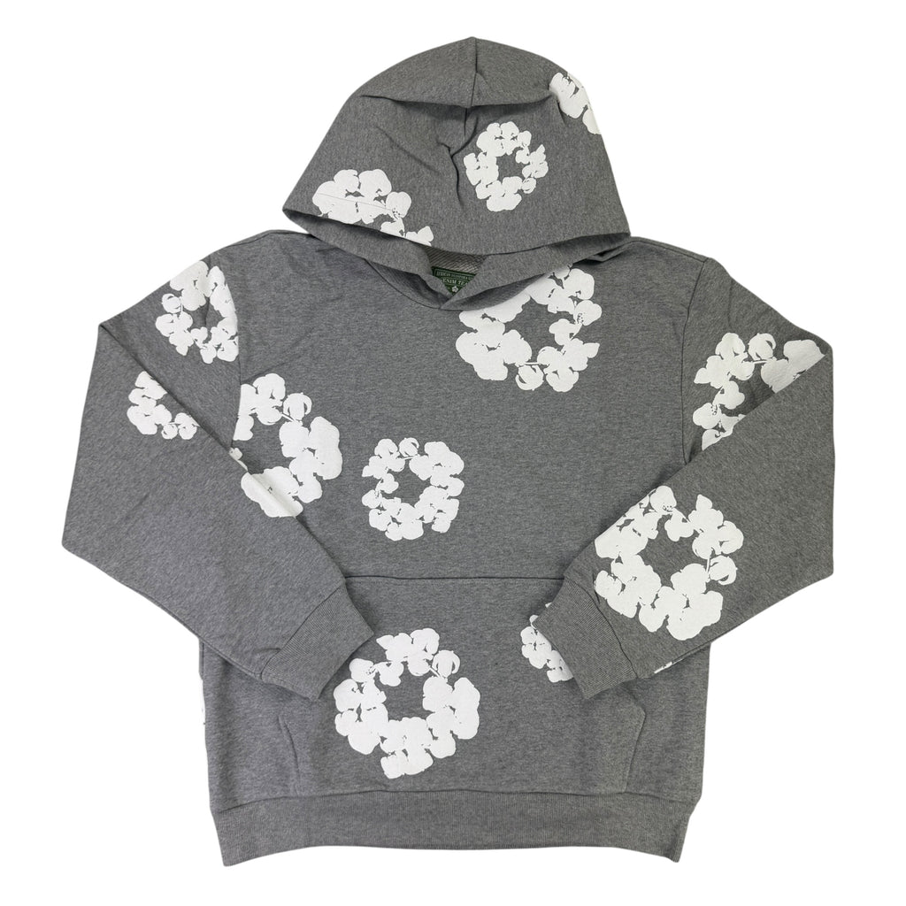 Denim Tears Men’s Grey Cotton Wreath Pullover Hoodie