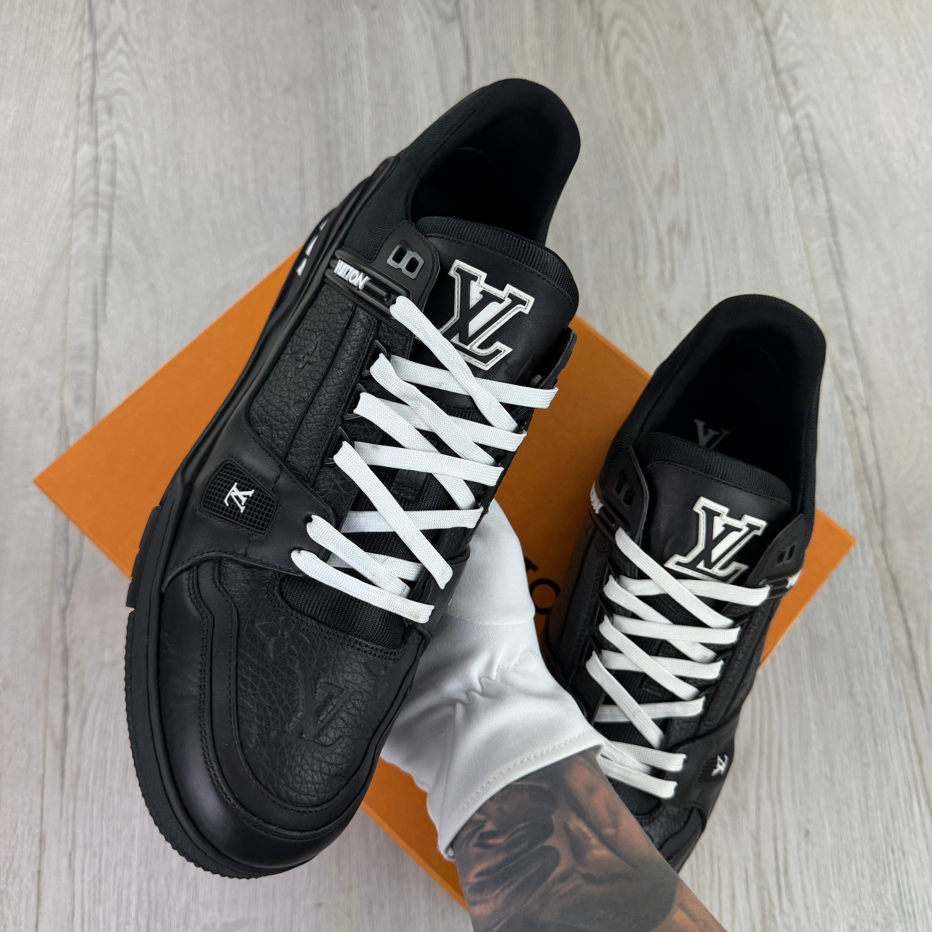 Louis Vuitton Men’s Black & White Trainers - Uk 11 (Fit 11.5)