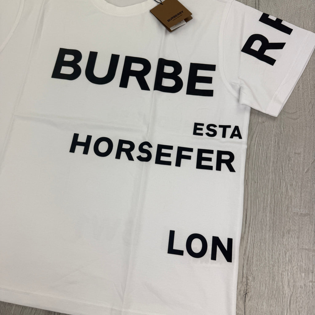 Burberry Men’s White T-shirt & Shorts Set