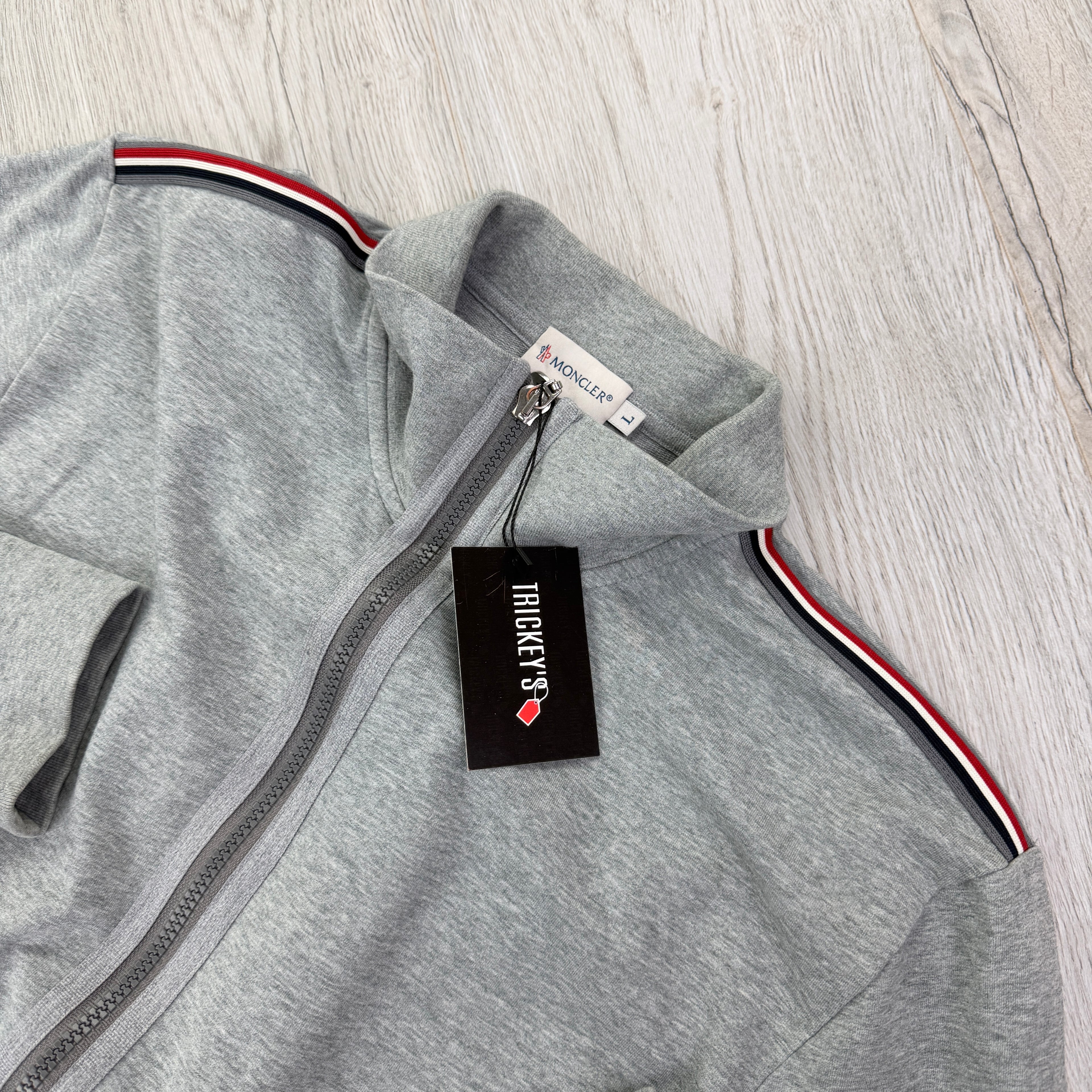 Moncler Men’s Maglia Grey Zip-up  Cardigan - Large Slim