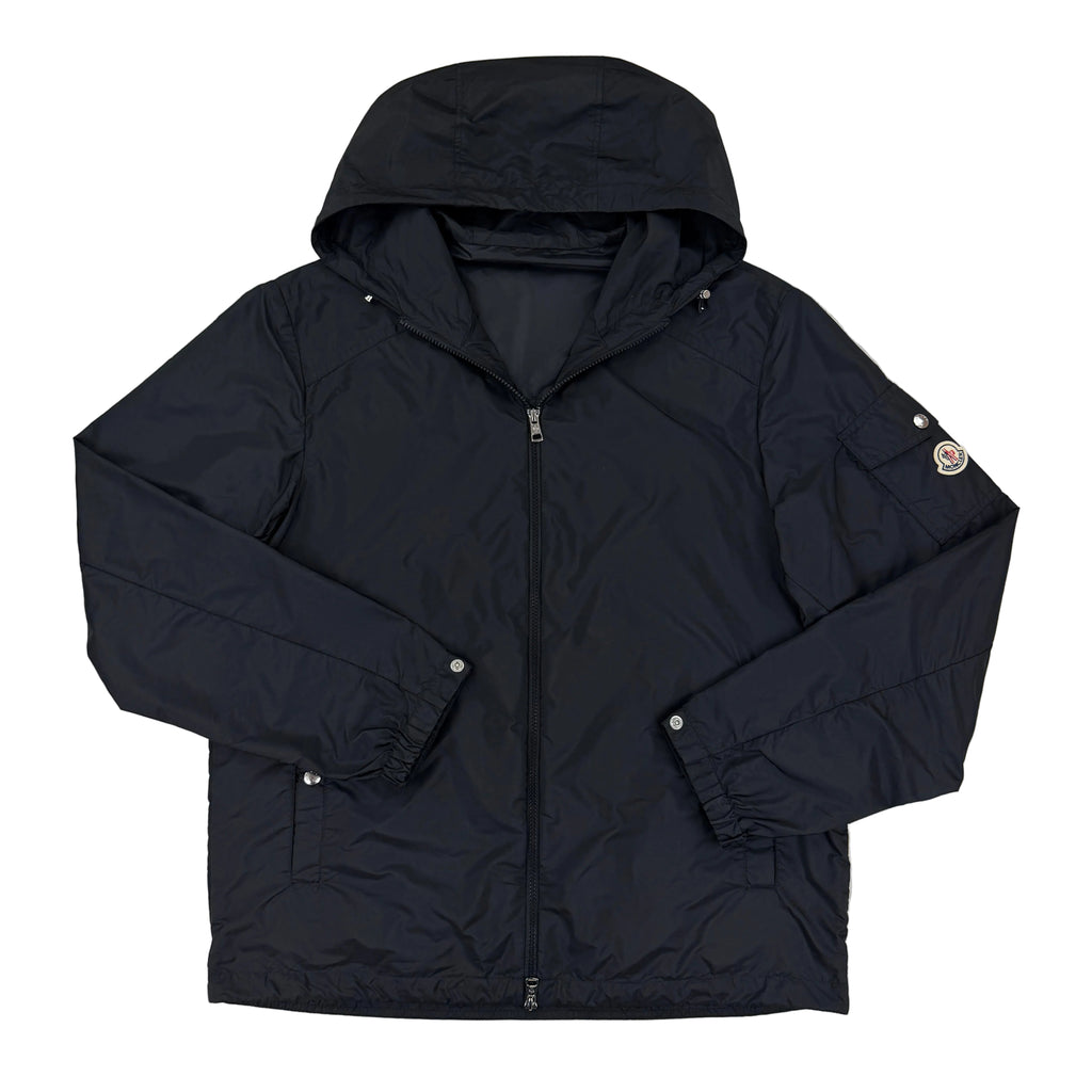 Moncler Men’s Black Windbreaker Etiache Hooded Rain Jacket - Size 4