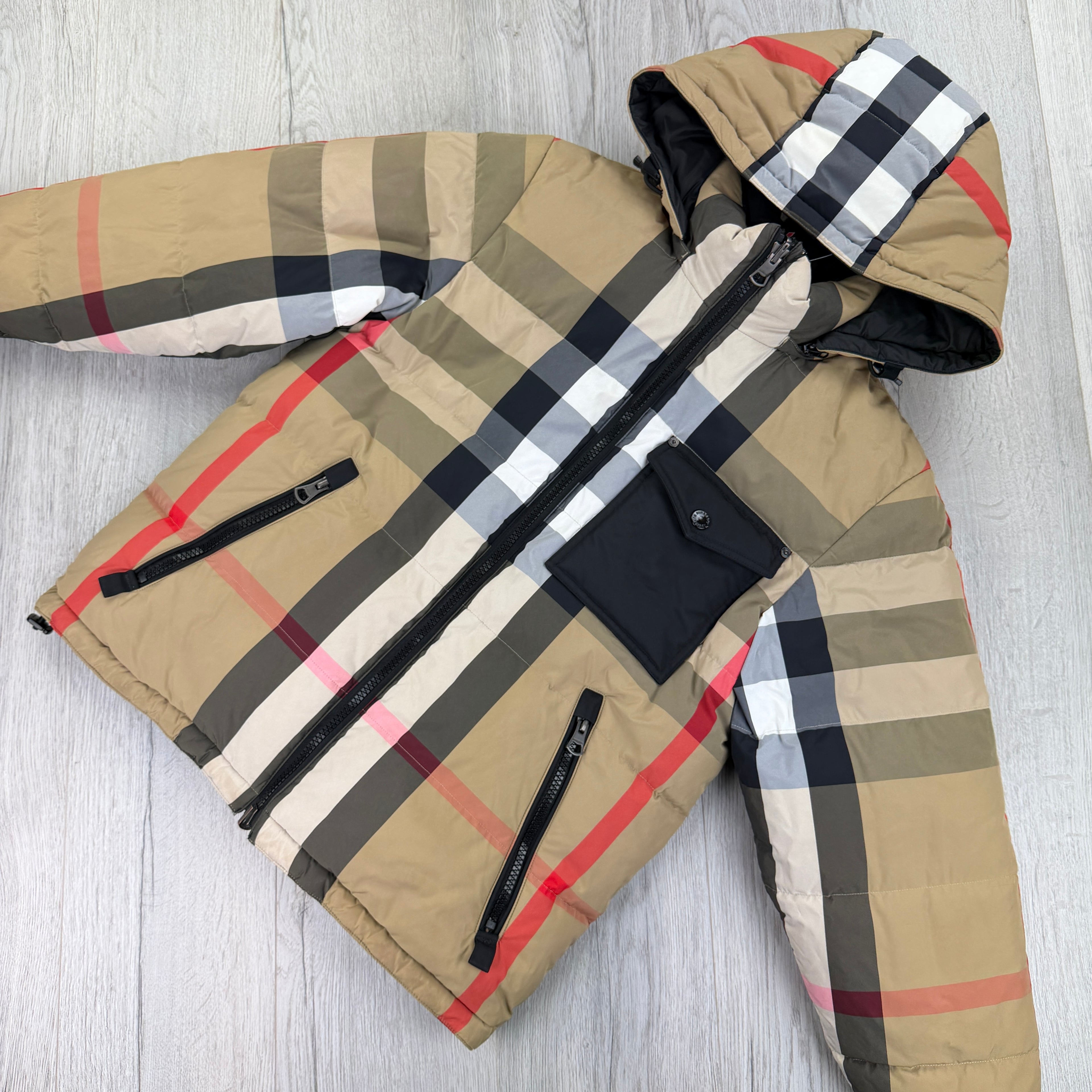Burberry Men’s Vintage Check Reversible Windbreaker Jacket - Large