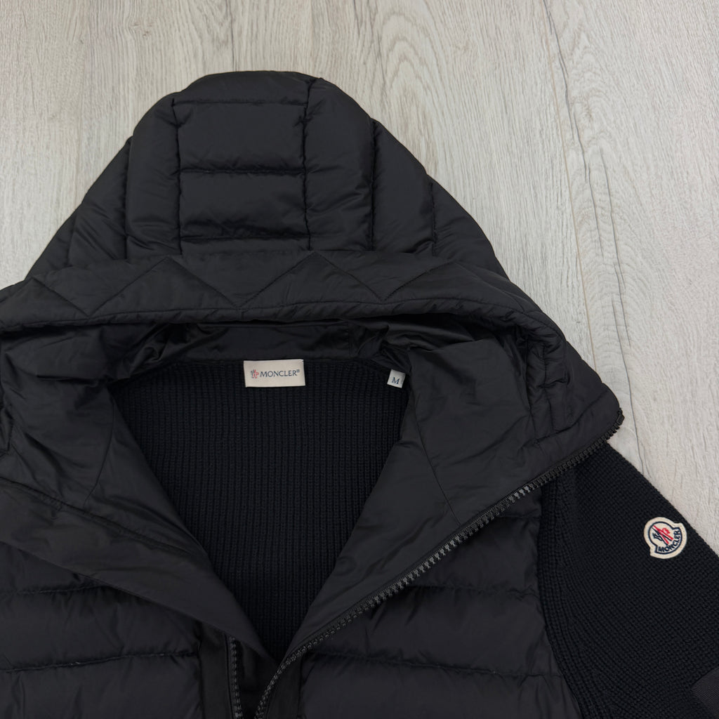 Moncler Men’s Black Maglia Tricot Cardigan - Medium Slim