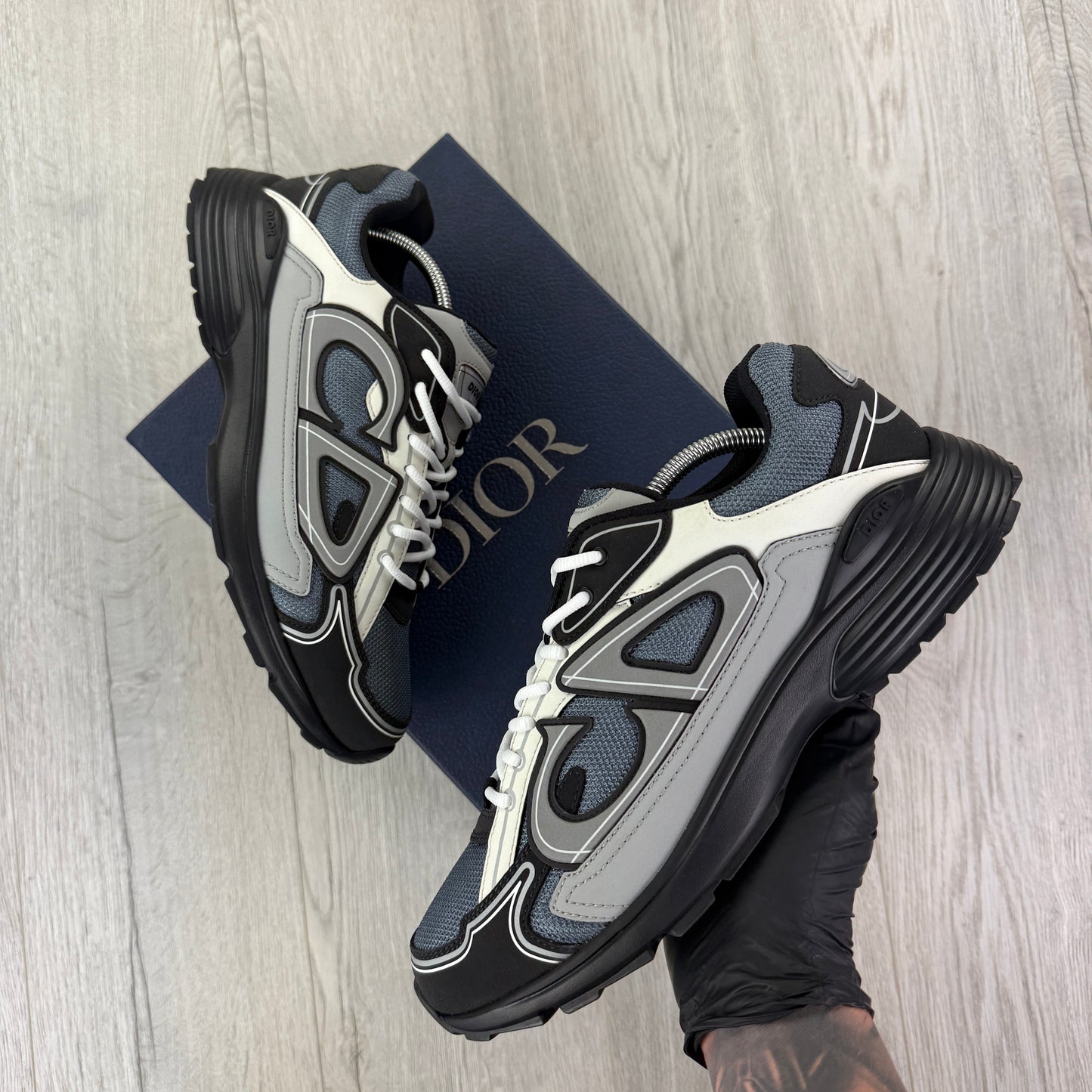 Dior B30 Men’s Blue Grey / White / Black Trainers - 45 (Fit Uk 11)