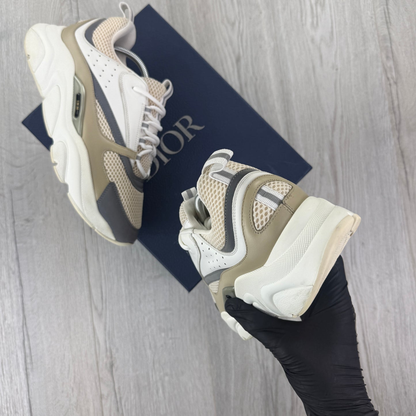 Dior B22 Men’s Cream Beige White Trainers - 44 (Fit Uk 9/9.5)