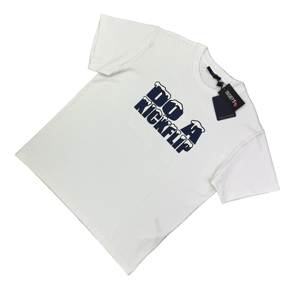 Louis Vuitton ‘Do a kickflip’ White T-shirt - Large