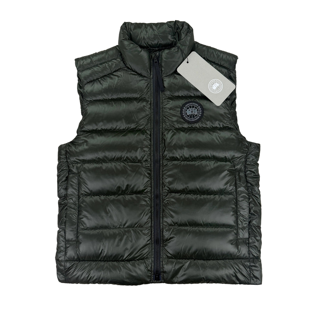 Canada Goose Men’s Khaki Green Crofton Black Label Gilet - Large