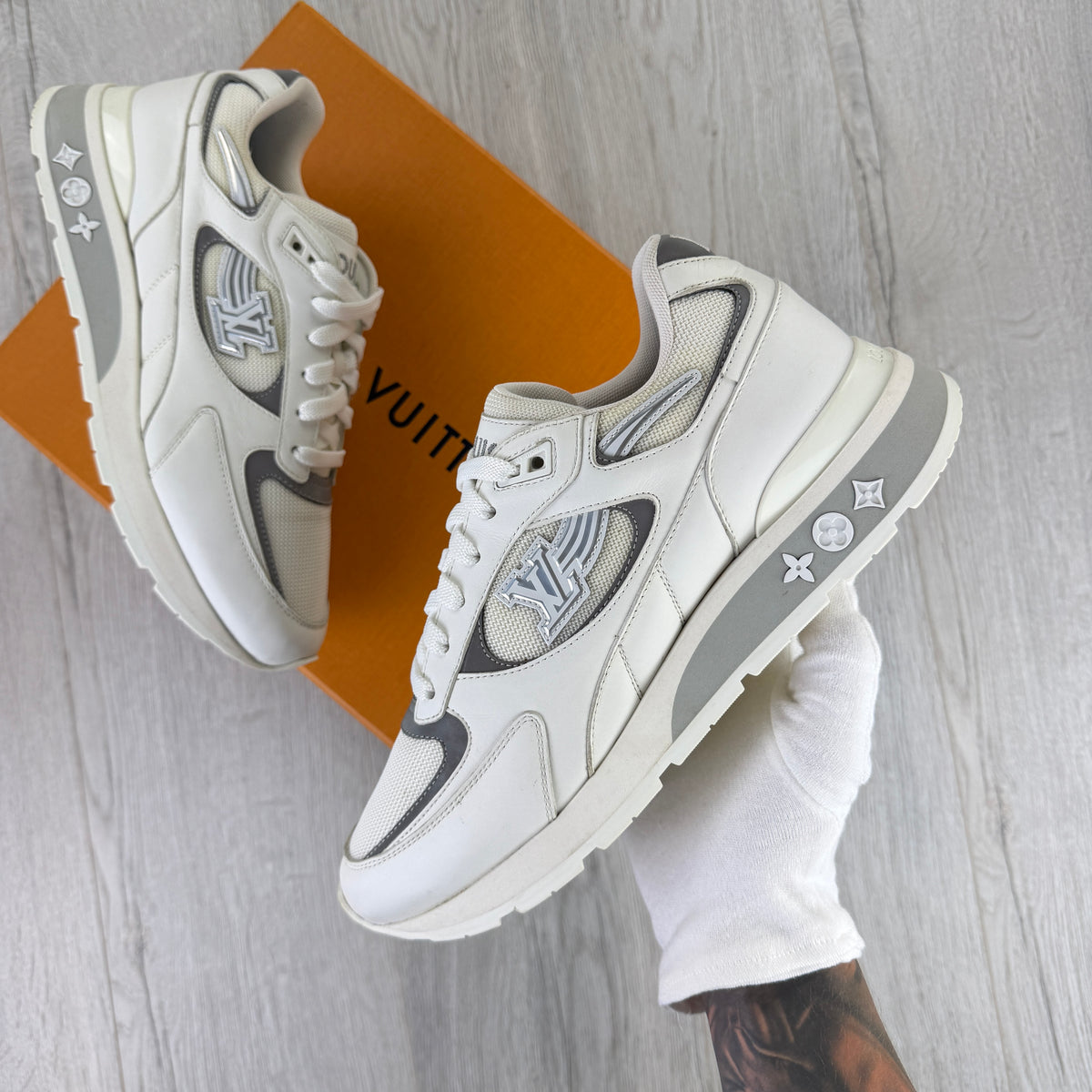 Louis Vuitton Men’s White Run Away Trainers - Uk 8 (Fit Uk 8.5)