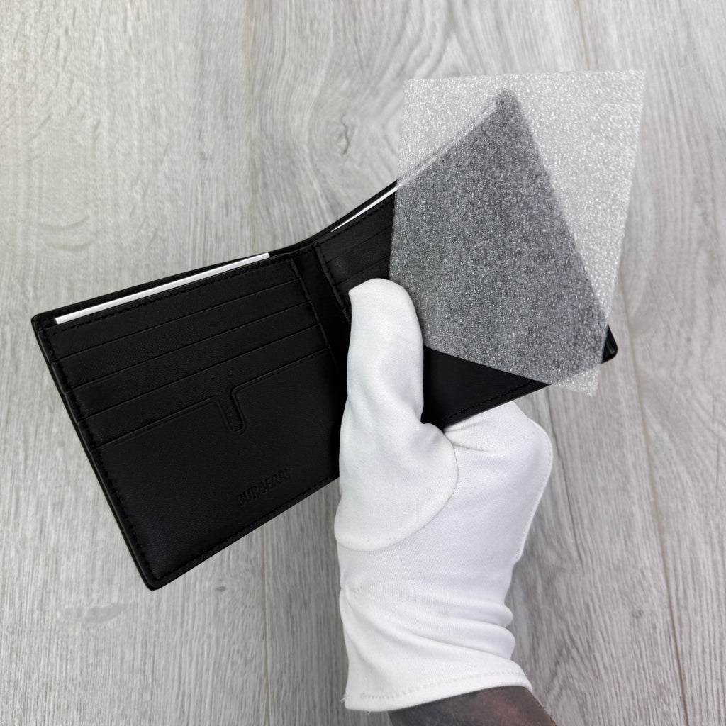 Burberry Men’s Exaggerated Check Bifold Wallet