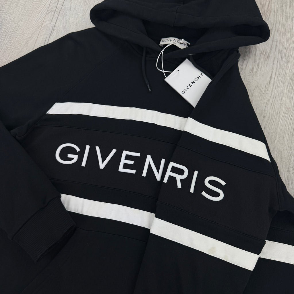 Givenchy Men’s Black Pullover Hoodie Embroidered Logo