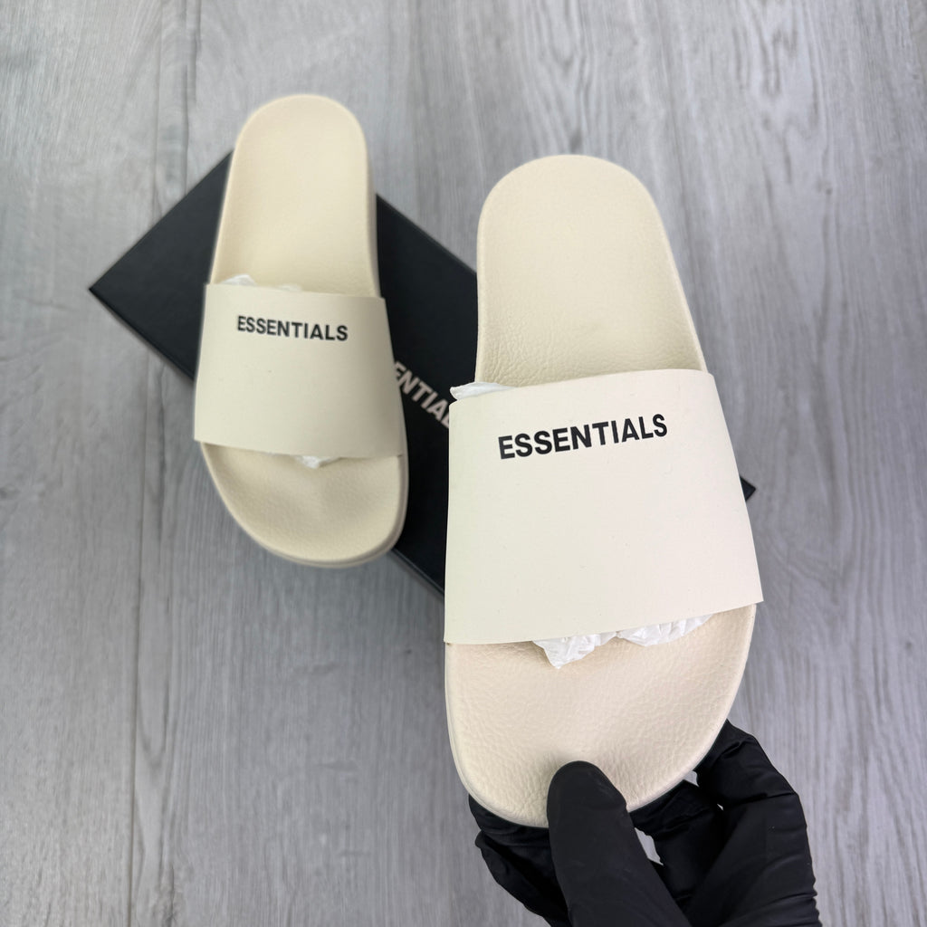 Essentials Men’s Beige Sliders