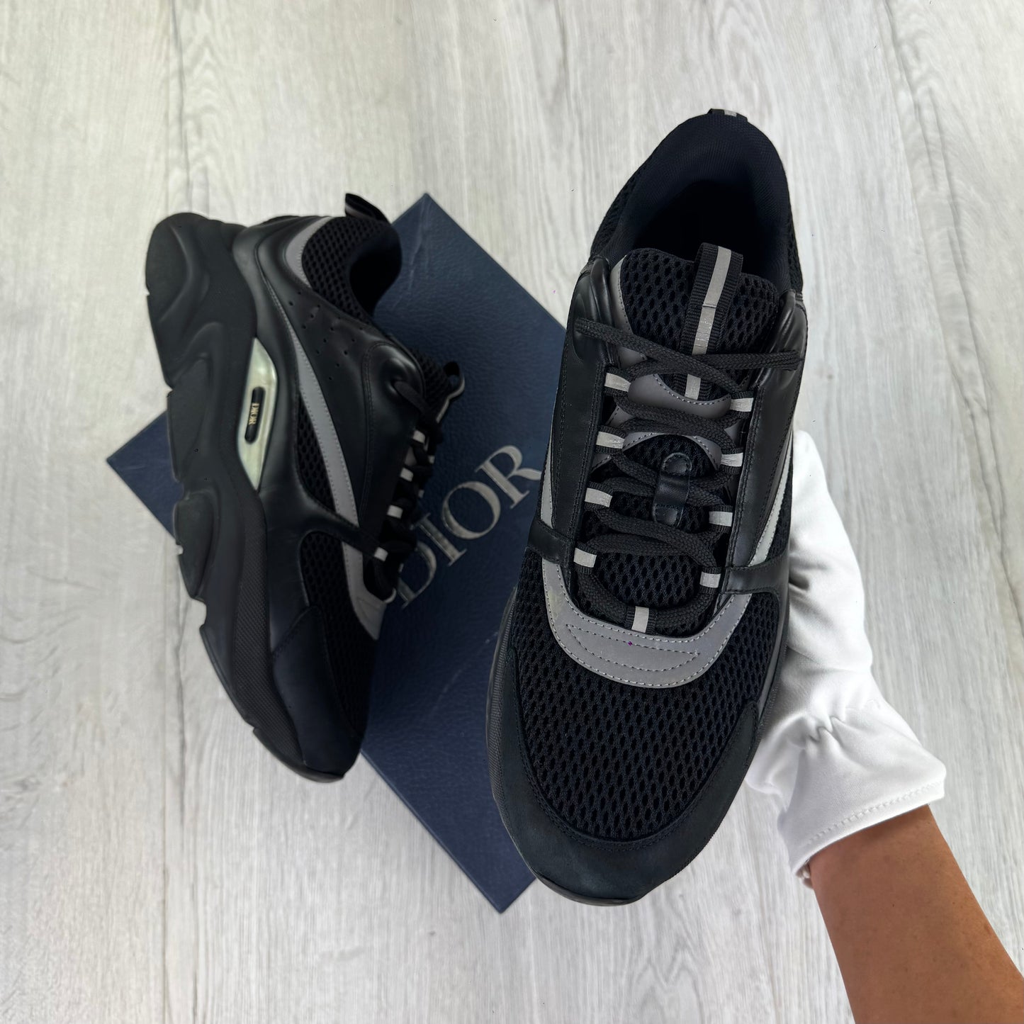 Dior B22 Men’s Triple Black Trainers - 46 (Fit Uk 11)