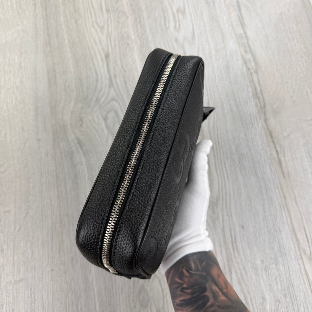 Gucci Jumbo GG Black Leather Travel Bag