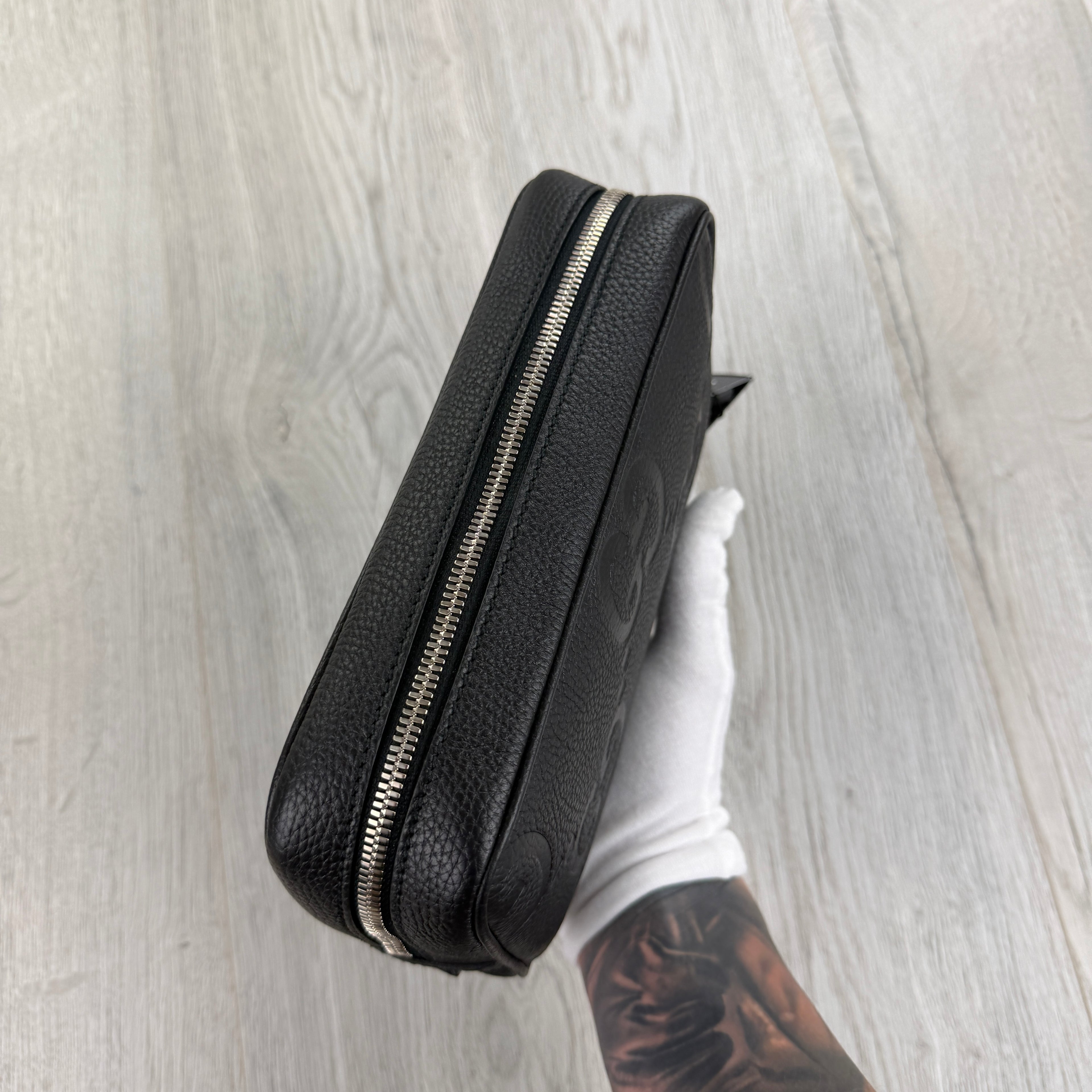 Gucci Jumbo GG Black Leather Travel Bag