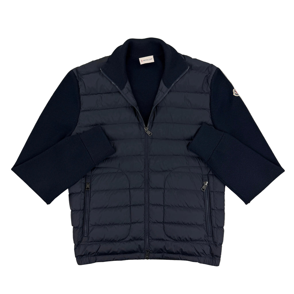 Moncler Men’s Tricot Navy Zip-up Fleece - Large Slim