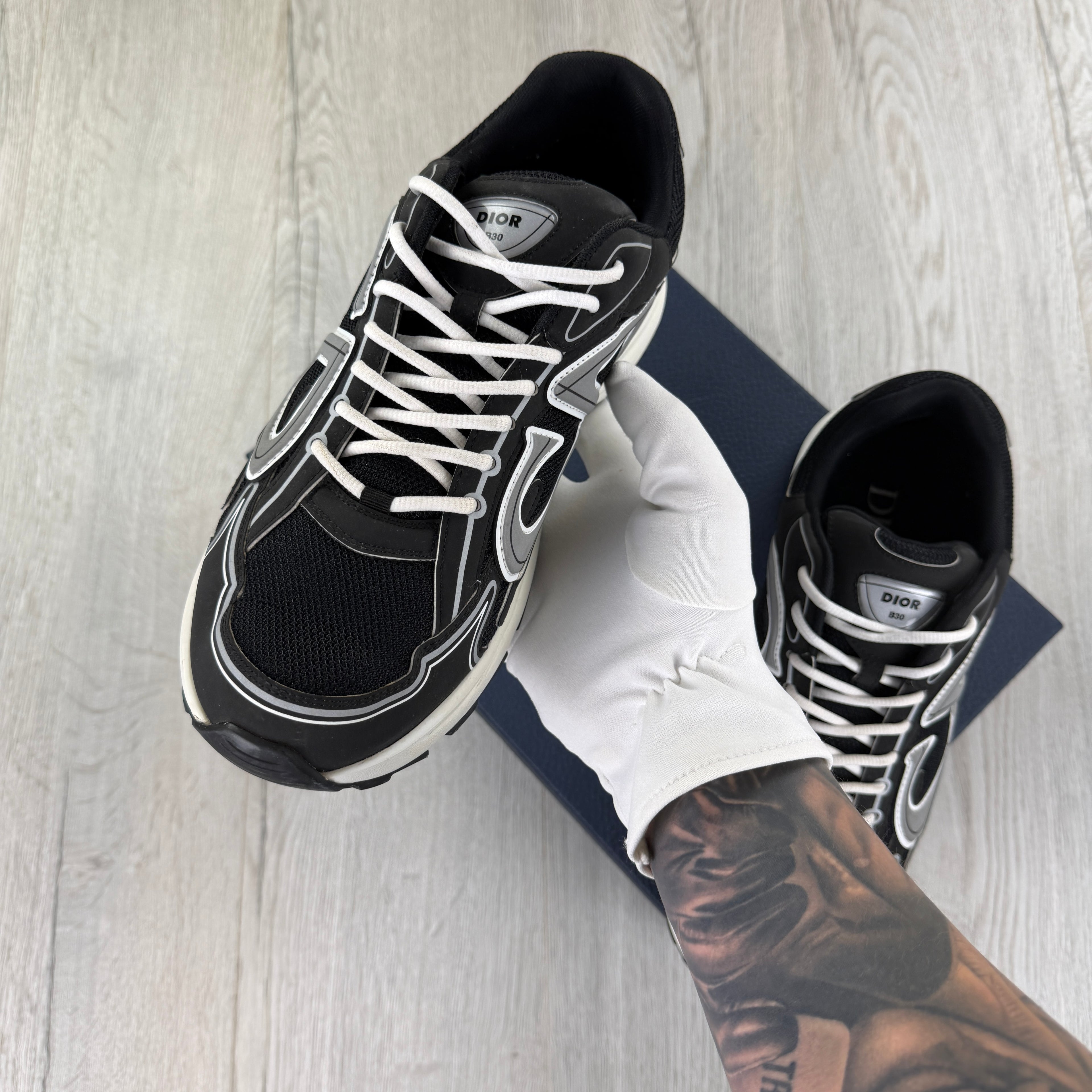 Dior B30 Men’s Black & White Trainers - 45 (Fit Uk 11)
