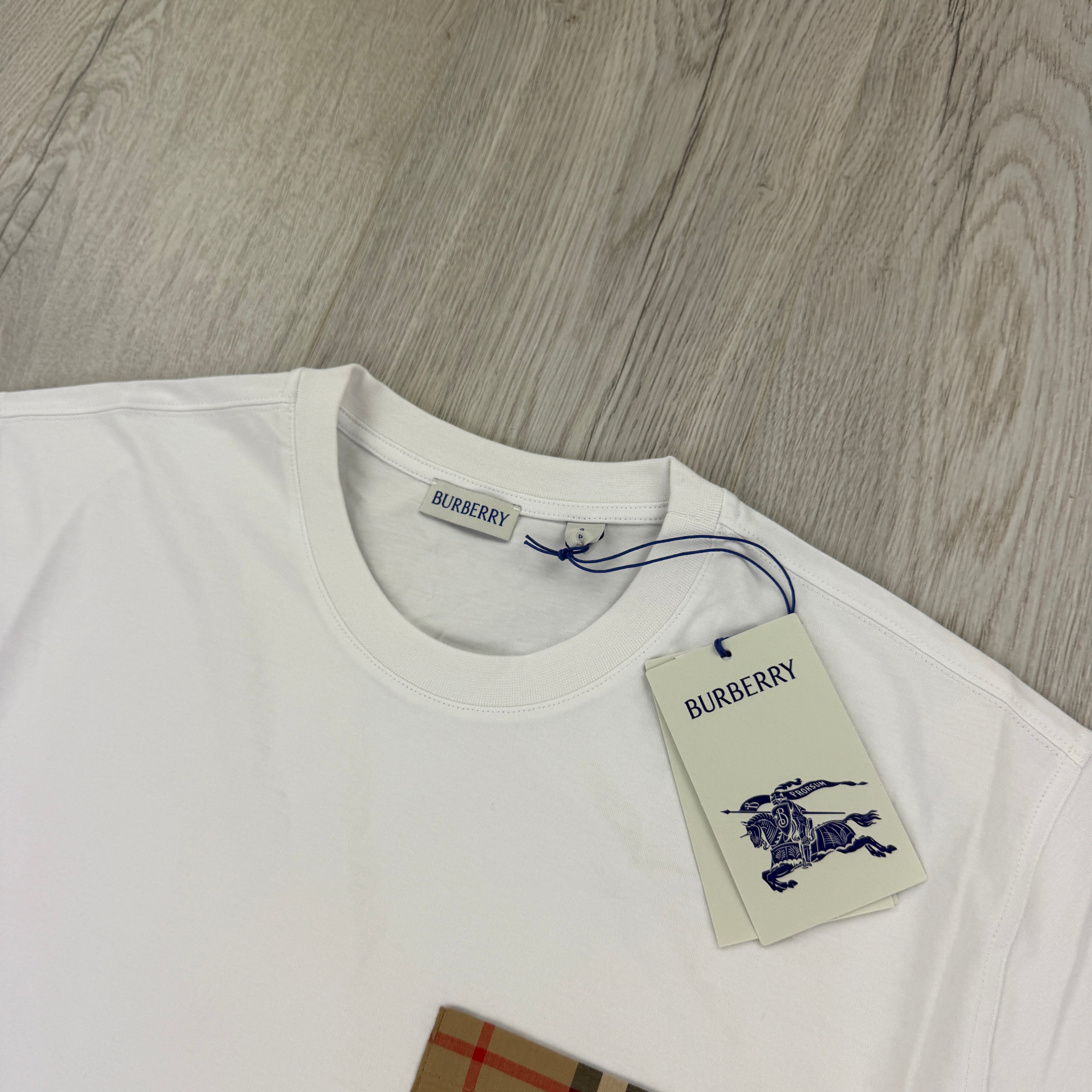 Burberry Men’s White T-shirt & Shorts Set