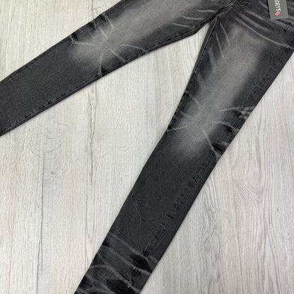 Amiri Men’s Grey Denim Black Jeans - Uk 31