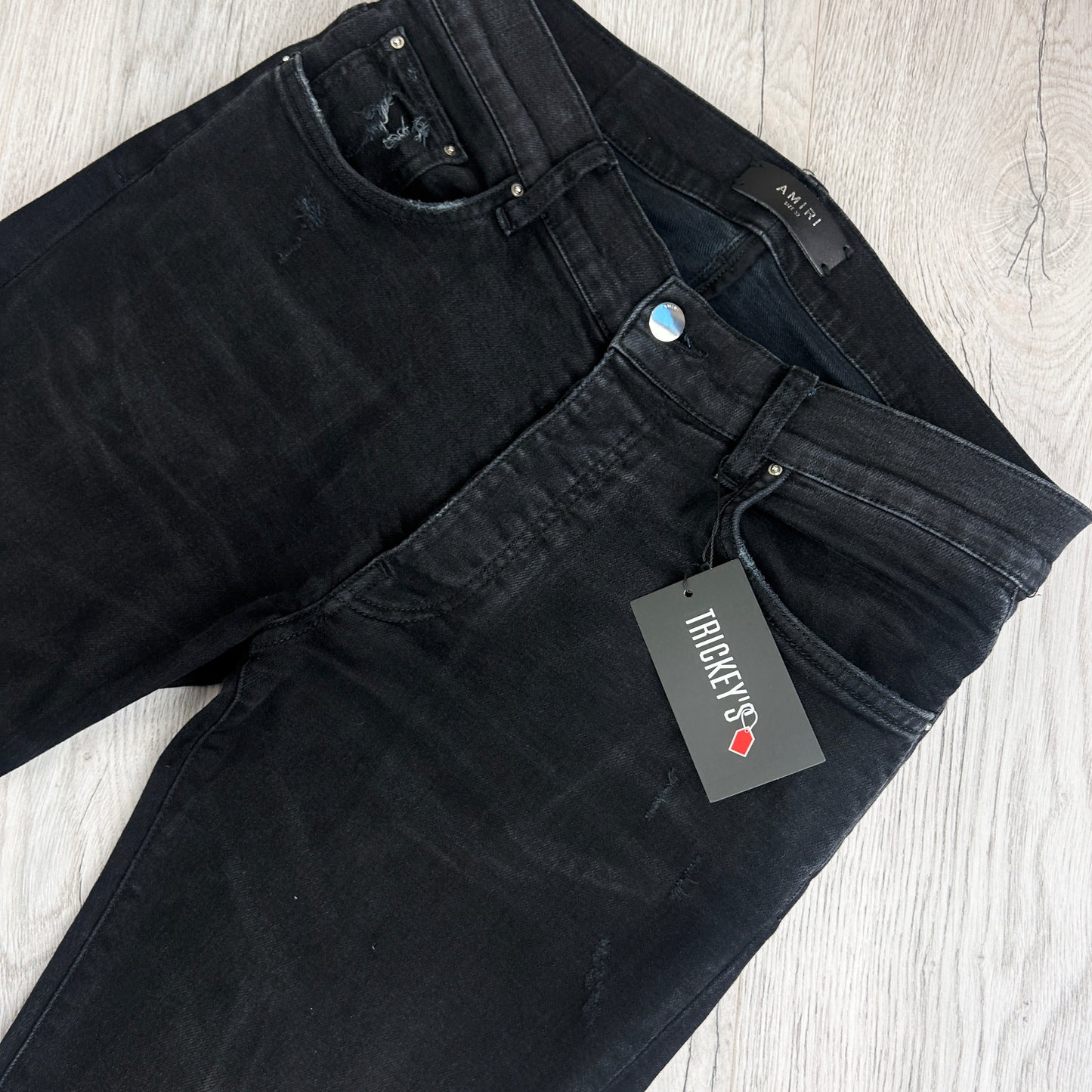 Amiri Men’s Black Ripped Jeans - Uk 32