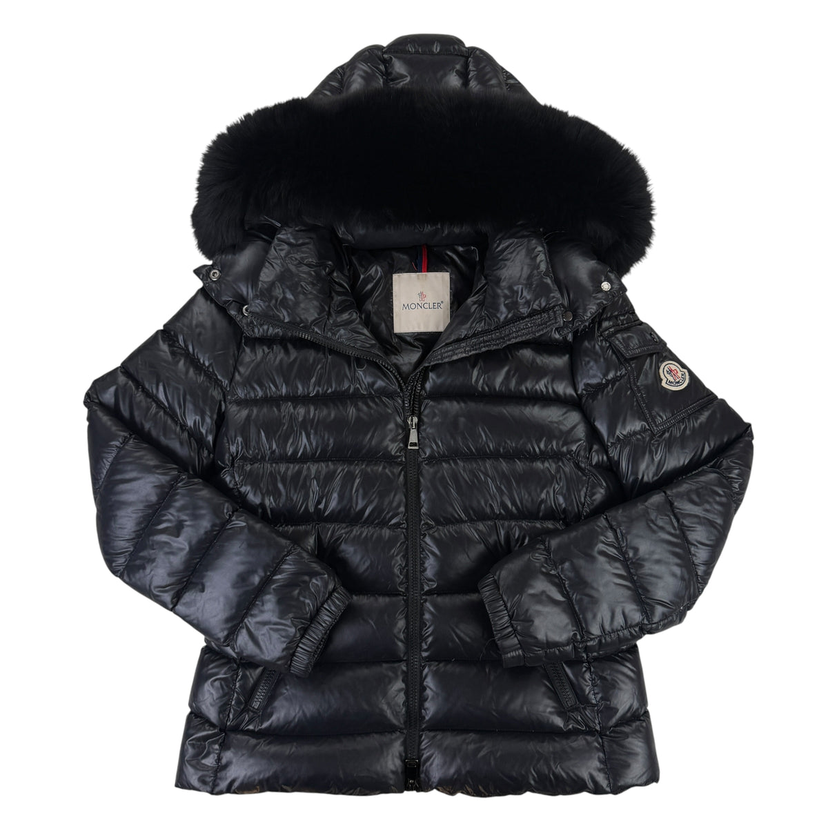 Moncler Women’s BadyFur Black Jacket With Black Fur - Size 1