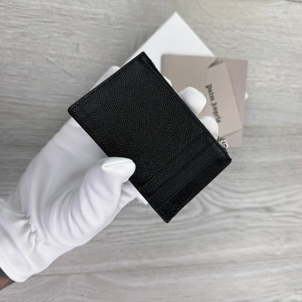 Palm Angels Black Zip-up Card Holder