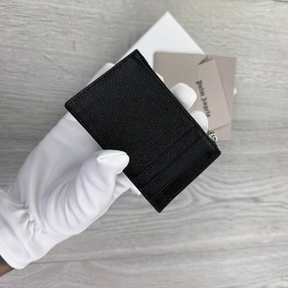 Palm Angels Black Zip-up Card Holder