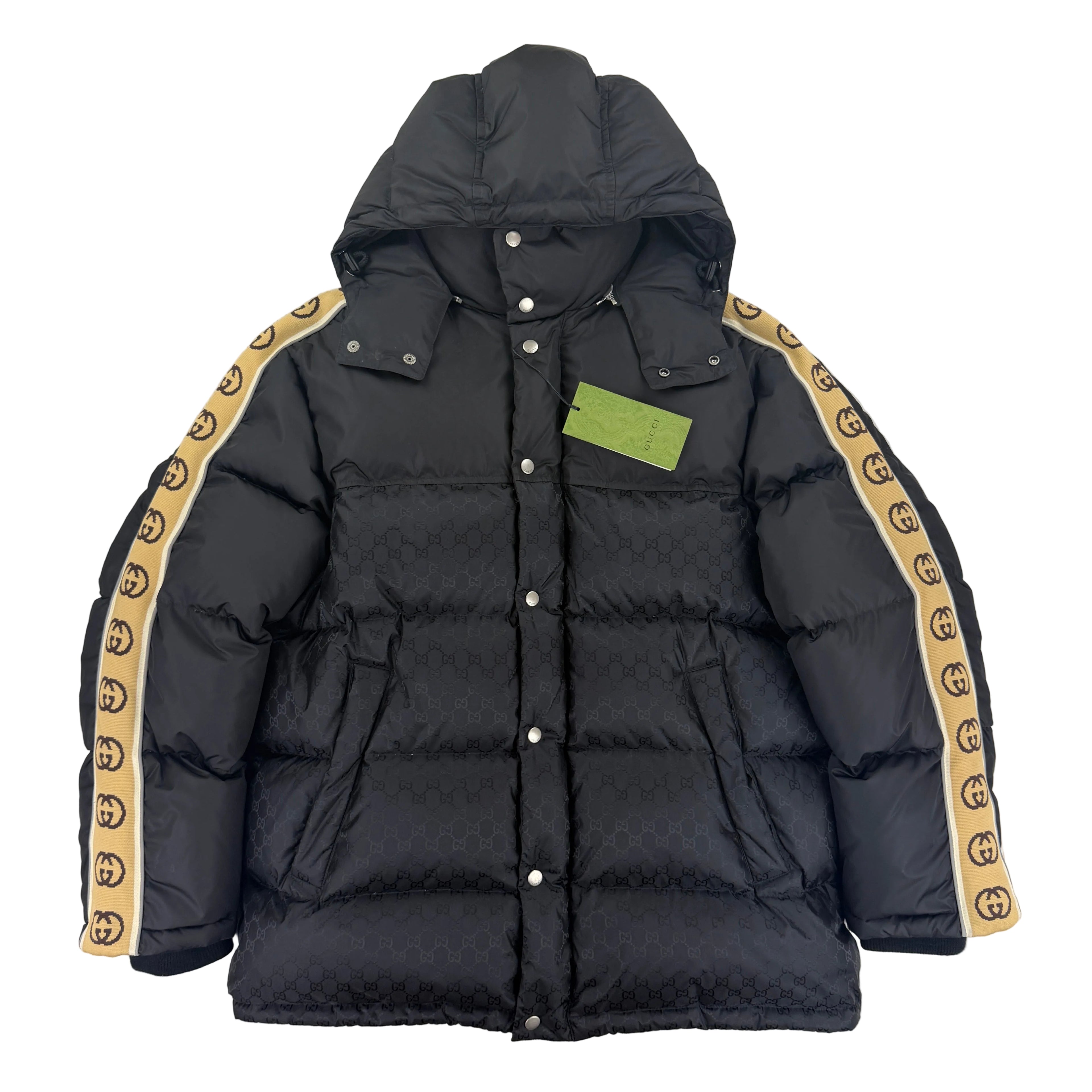 Gucci Men’s GG Jacquard Nylon Padded Down Jacket - Size 48 (M/L)