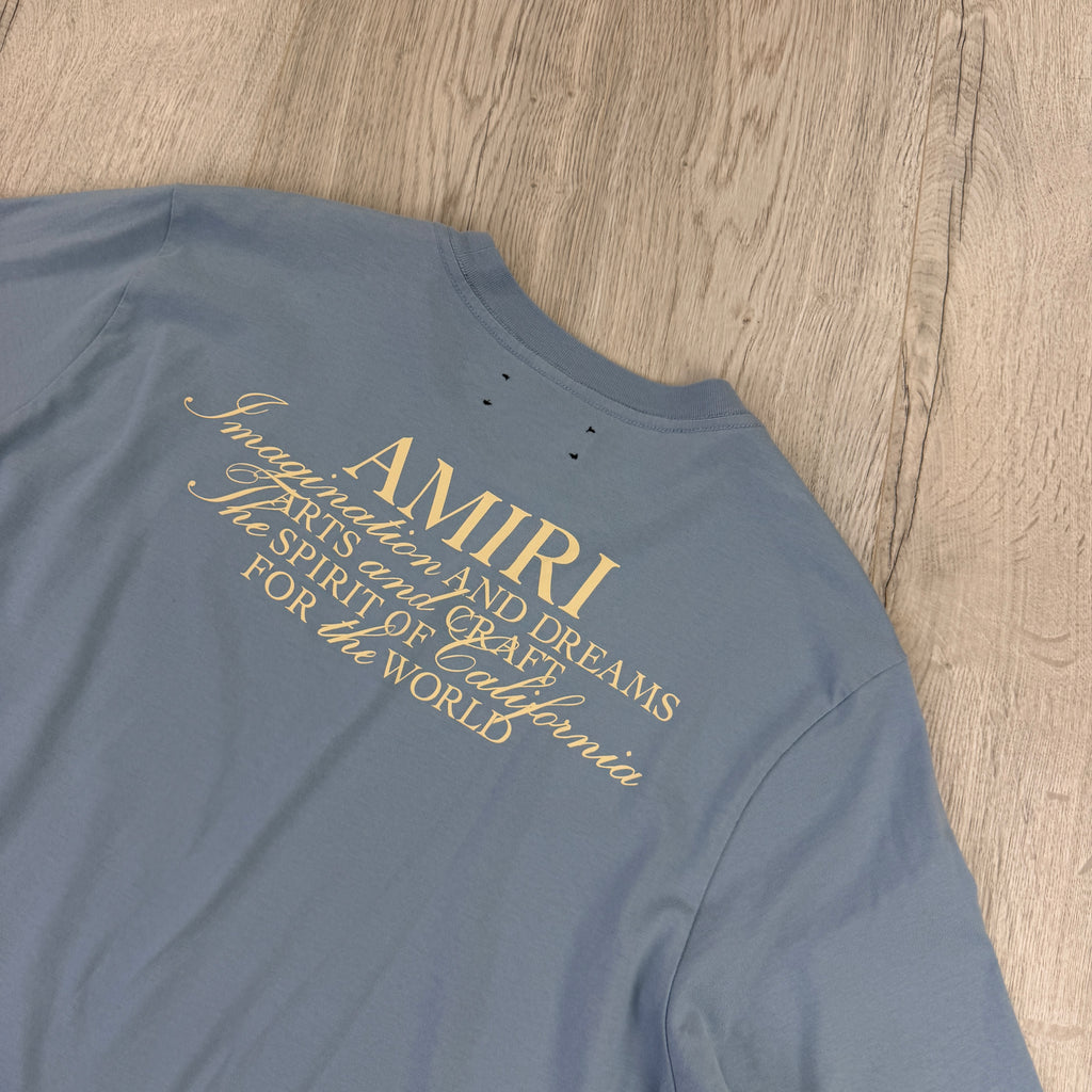 Amiri Men’s Baby Blue T-shirt - Large