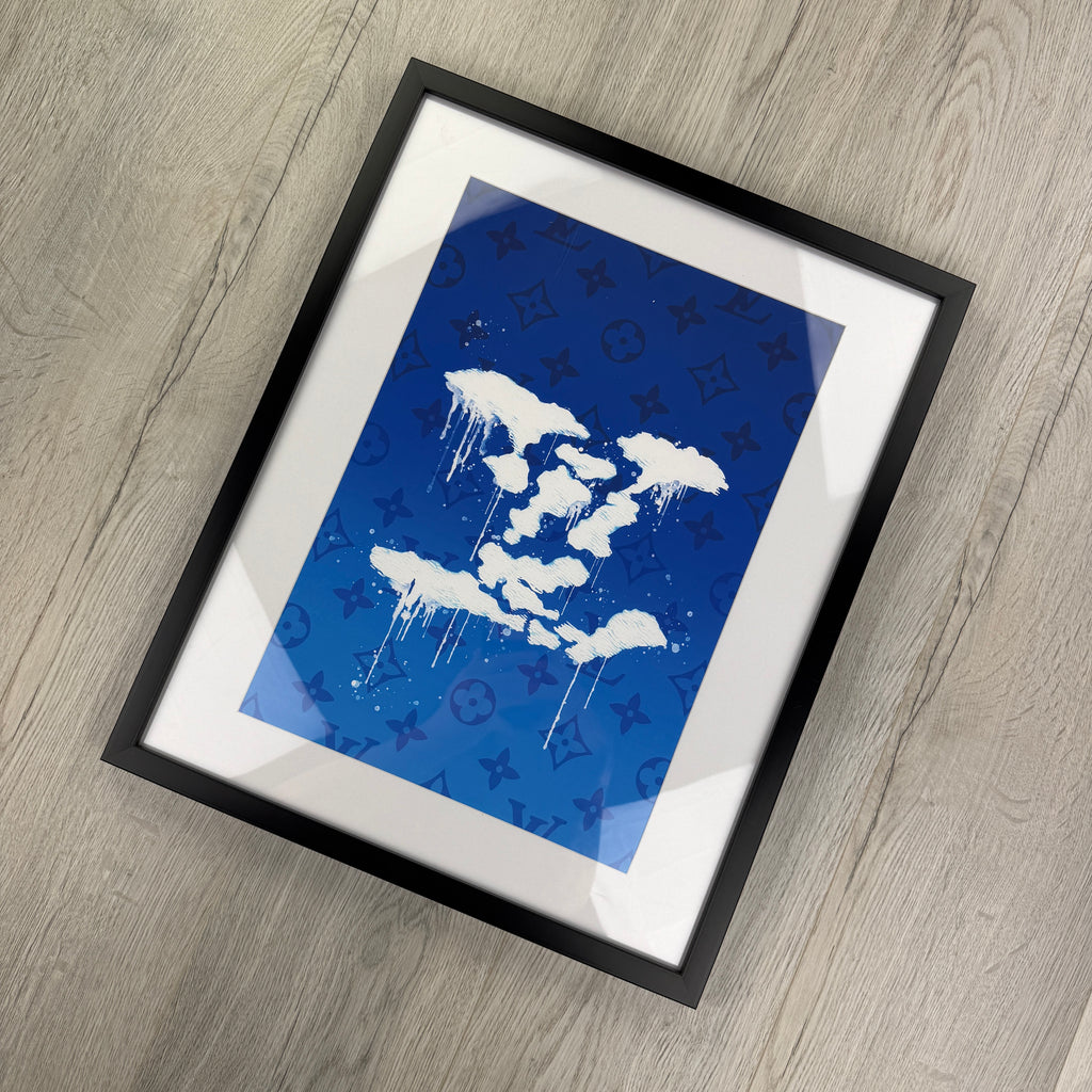DESIGNER INSPIRED WALL ART - LV DRIPPY CLOUD