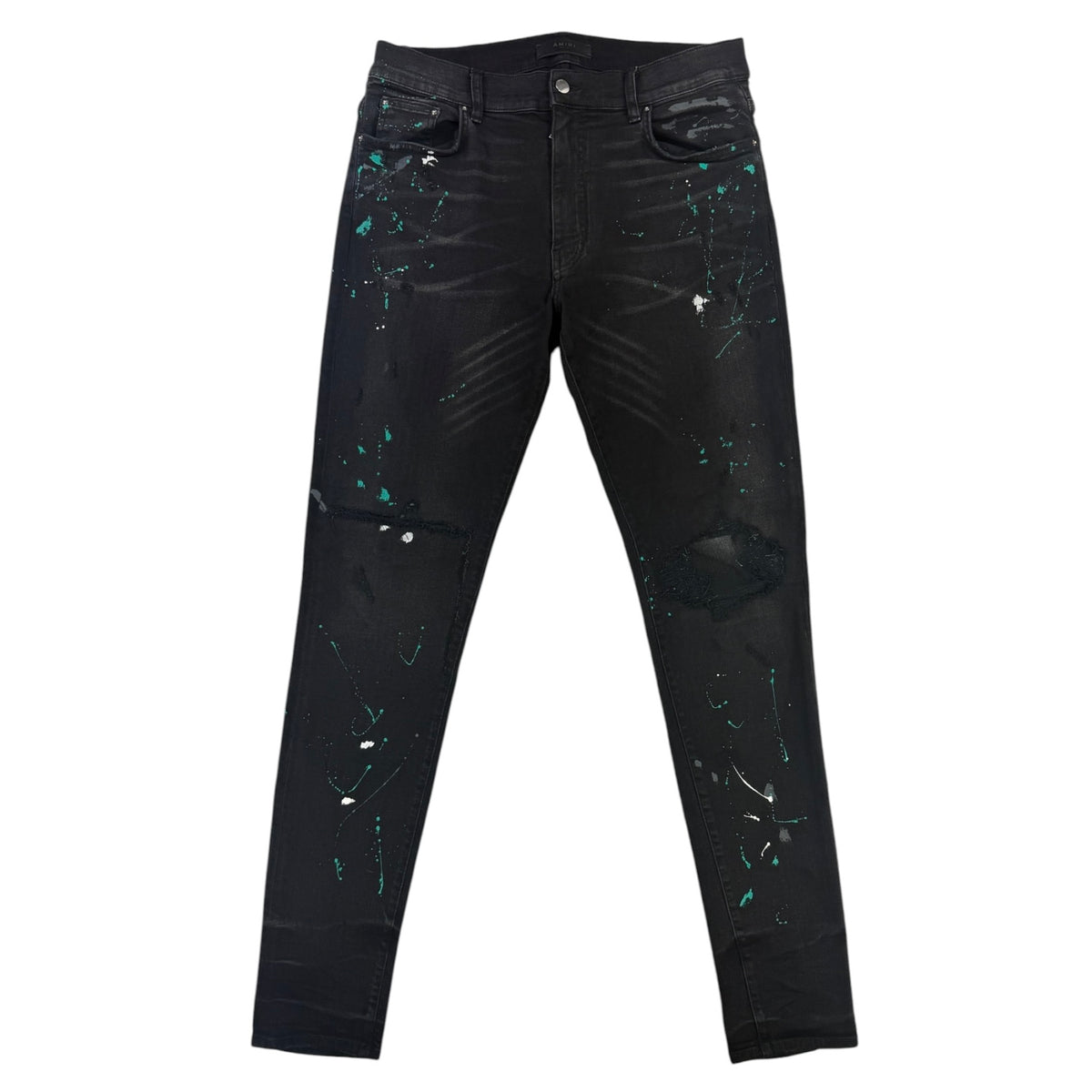 Amiri Men’s Black Ripped Distressed Jeans - Uk 34