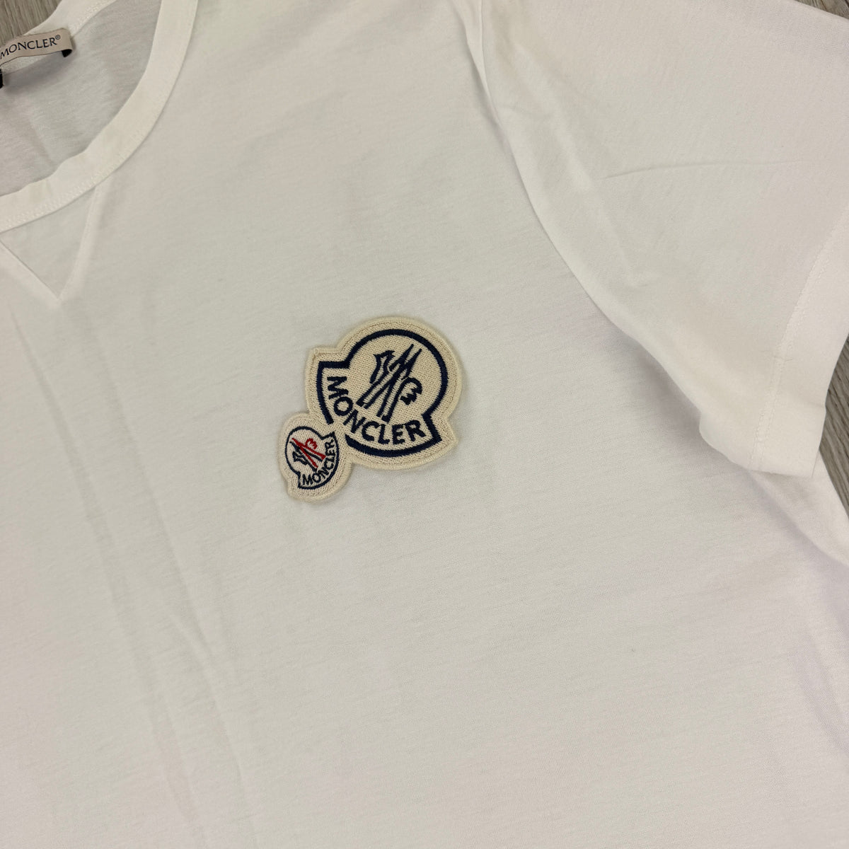 Moncler Men’s Double Logo White T-shirt