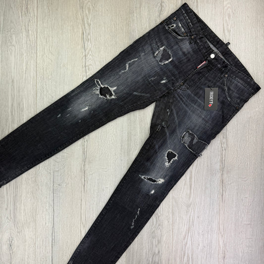 Dsquared2 Men’s Black Distressed Cool Guy Jeans - 52 (Uk 34)