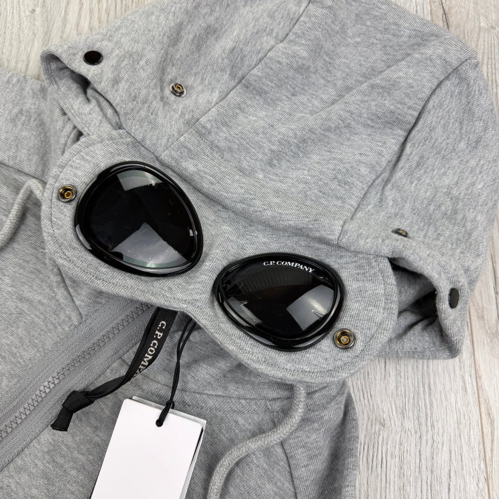 Cp Company Men’s Grey Full Zip-up Googled Hoodie