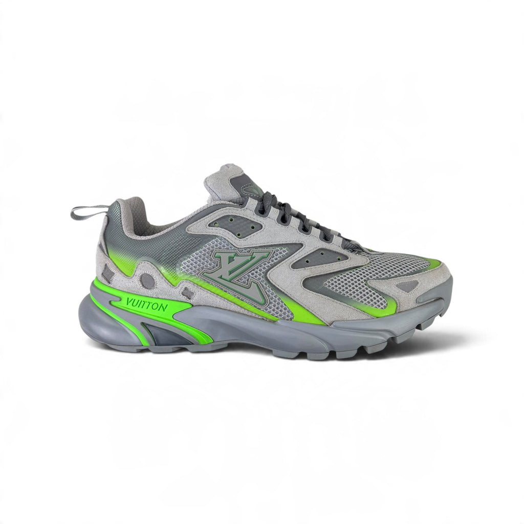 Louis Vuitton Men’s Grey/Green Tactical Trainers - Uk 8.5