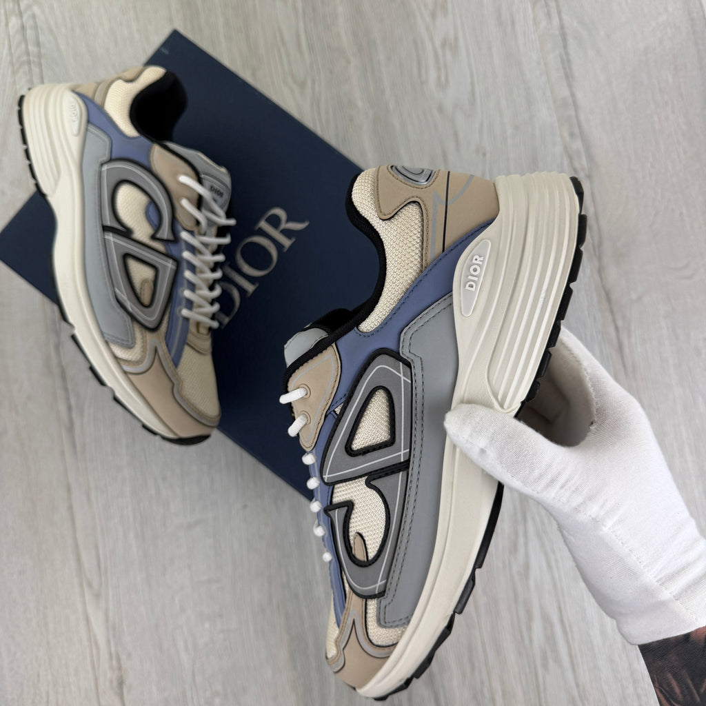 Dior B30 Men’s Beige & Blue Trainers - 44 (Uk 10)