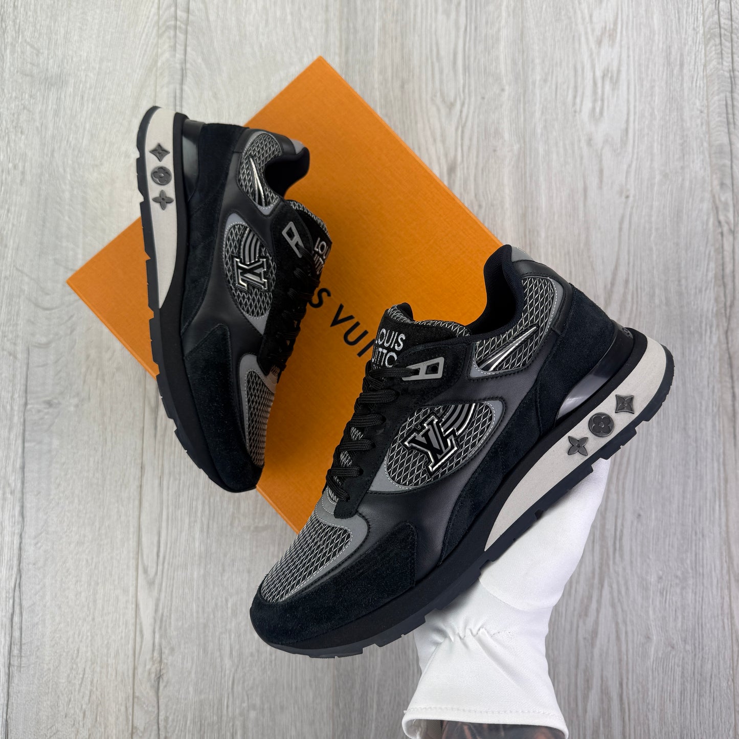 Louis Vuitton Men’s Black Run Away Trainers - Uk 6 (Fit Uk 7)