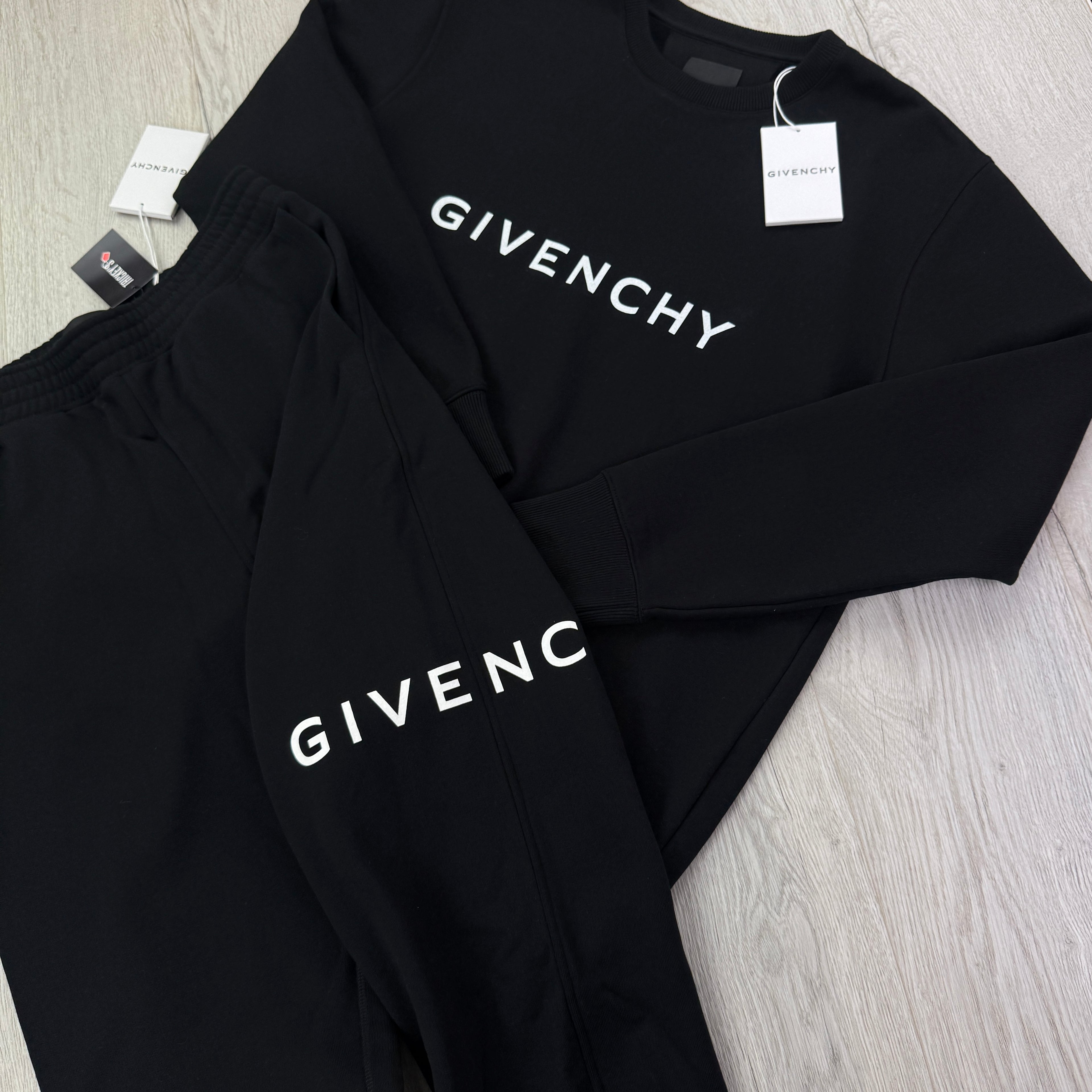 Givenchy Men’s Black Cotton Full Tracksuit - Large