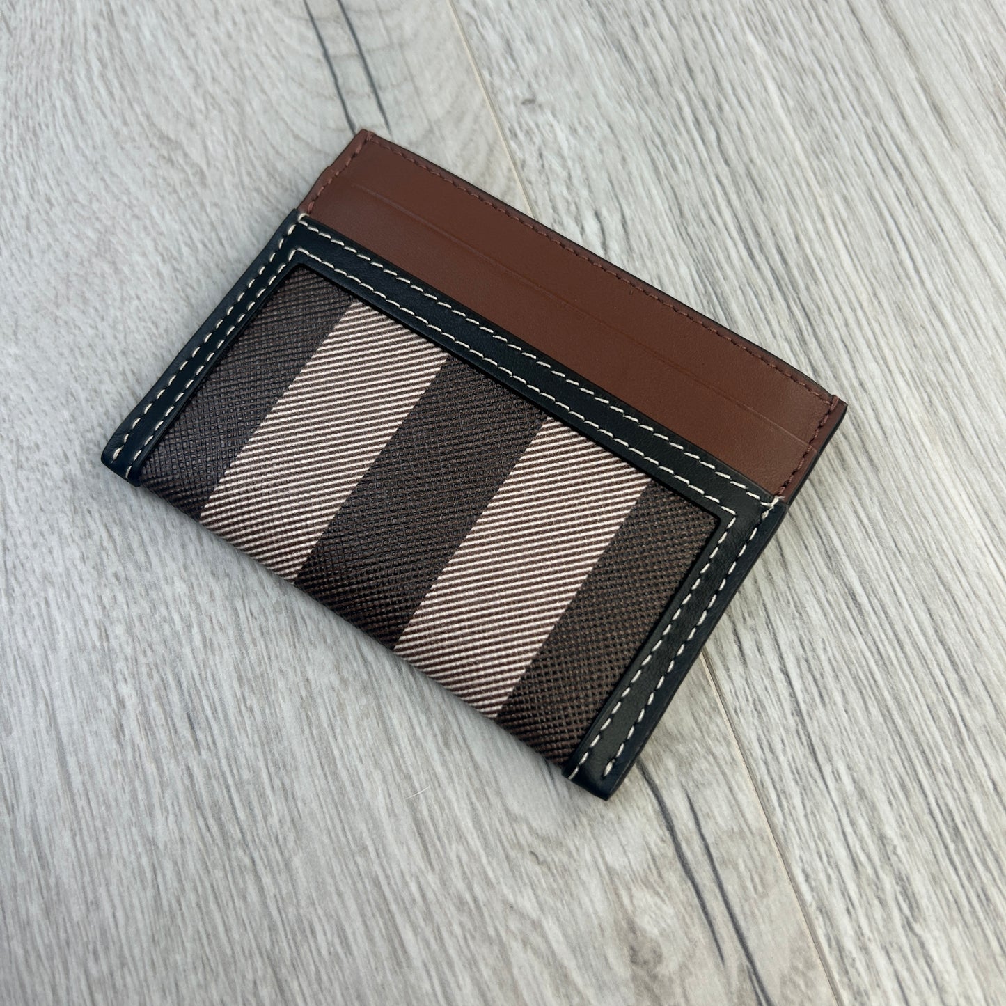 Burberry Check and Two-tone Leather Card Case