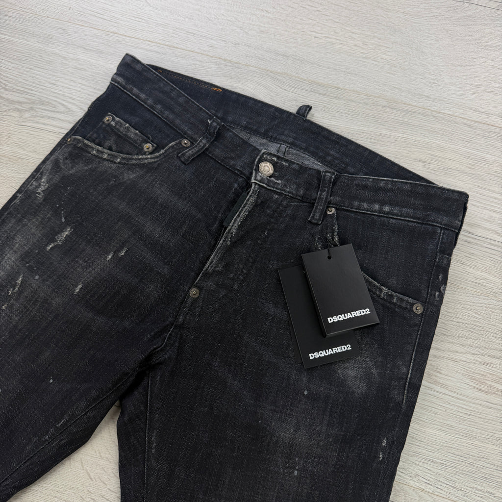 Dsquared2 Men’s Black Distressed Skater Jeans - 44 (Uk 30)