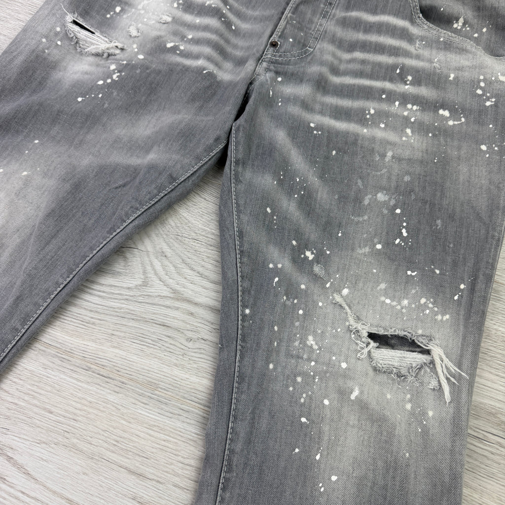 Dsquared2 Men’s Grey Distressed Jeans - 50 (Uk 32/33)